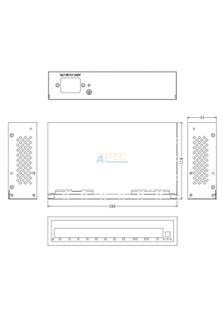 ATEC-POE06L Коммутатор PoE, 100-240 В, 6 портов